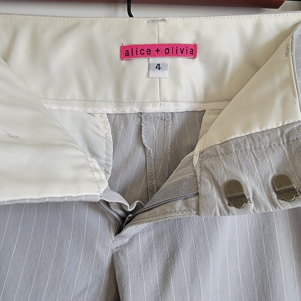 Alice + Olivia Pinstripe Career Trousers - Picture 6 of 13